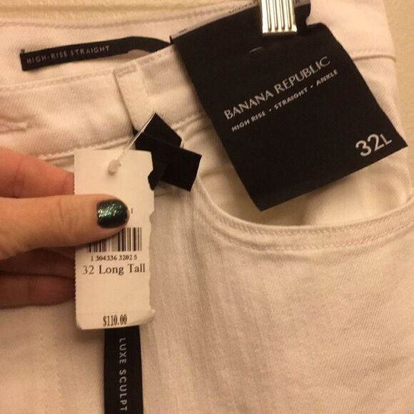 Banana Republic High Rise Straight Ankle 32 Long - Picture 5 of 8